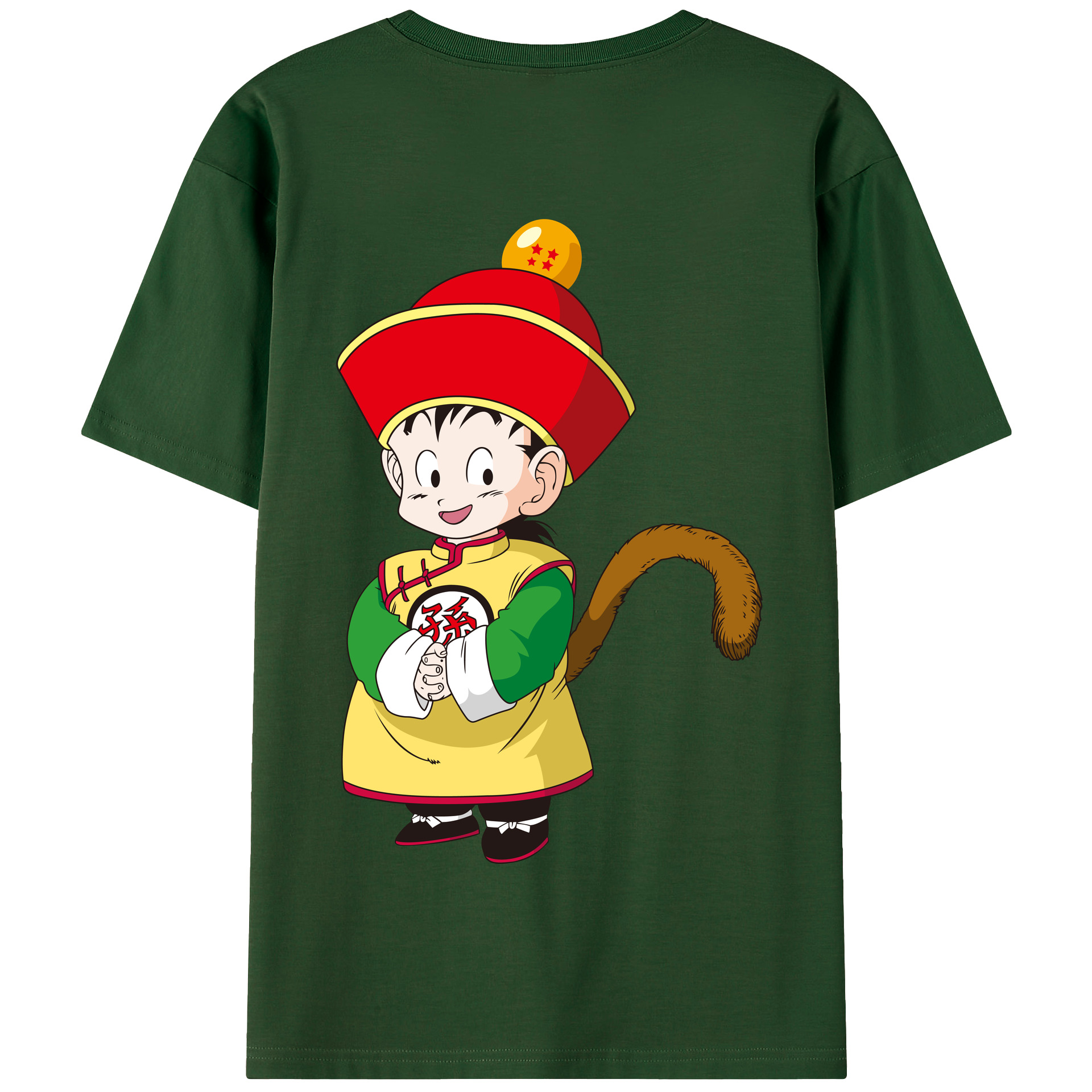（画像用） ドラゴンボール 孫悟空（そん ごくう）Son Goku カカロット DRAGON BALL Kakarotto 綿100％半袖Tシャツ（背面プリント）